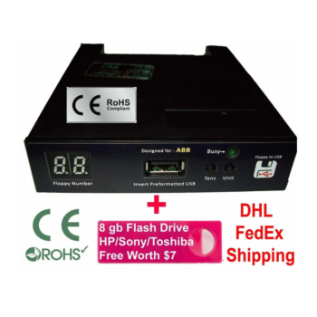 ABB Robot S4 S4C S4C+ Floppy Disk Drive USB converter + 16 gb USB Flash Drive