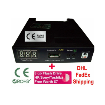 USB Converter Juki AMS Type D Sewing Machine with Floppy Drive+16GB Flash 1.44mb